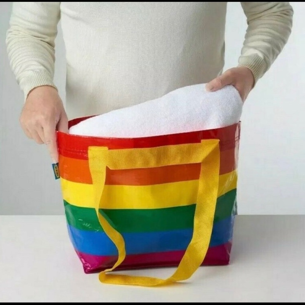 IKEA STORSTOMMA Rainbow Pride SMALL Tote Bag - Picture 1 of 5